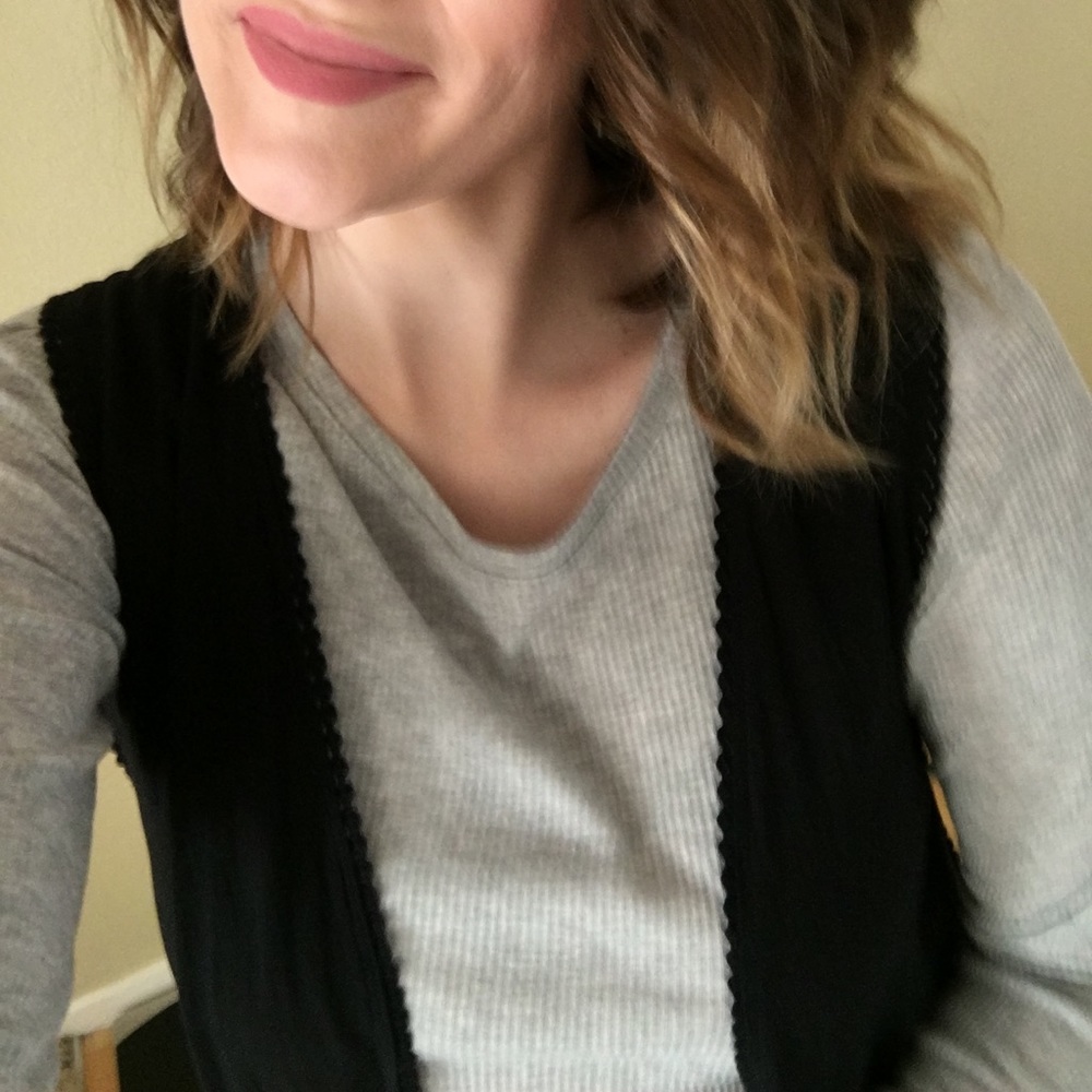 Long Black Vest